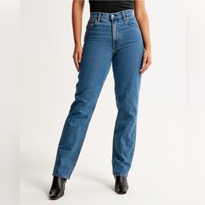 Abercrombie and Fitch curve love ultra high rise 90s straight Jean